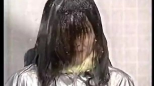 Asian girl gets shampooed and watered repeatedly in skit