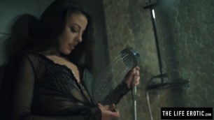 Super model washes away her sins by masturbating in the shower
