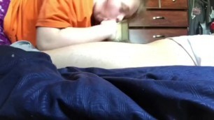 Boyfriend wakes up with hard cock wanting to be sucked