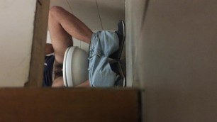 bushy on college toilet