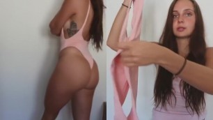 Girls Try On Bikini Panties