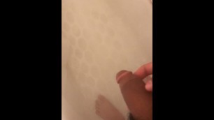 Asian Twink taking piss in shower