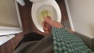 Pissing out of my half boner