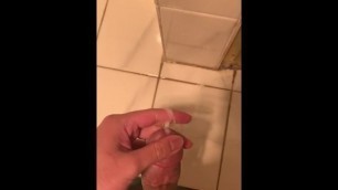 Masturbating at a friend’s bathroom