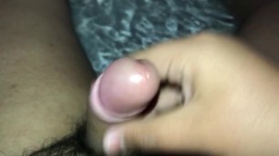 Jerking off my small dick in the bath.