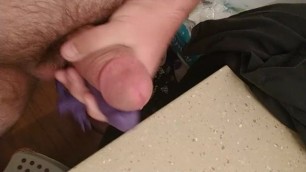 Cumming on dildo