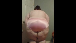 Ssbbw Tries on Satin Panties