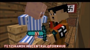 (hitler) Minecraft sword play and steve pooping his diaper