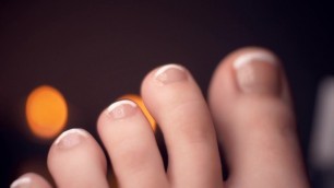 Just Painting My Toe-Nails; French Tip.