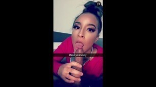 Snapchat - GF Gives Sloppy Interracial Blowjob