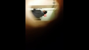 Spying on older men pissing in public restrooms