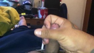 Slow motion dick jerk