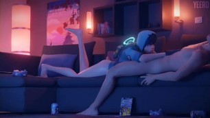 Tracer Pleasing Her Boyfriend With Teleportation