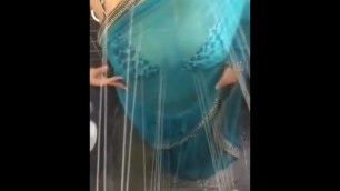 My Hot Desi Neighbor Bhabhi In Saree Showing Boobs n Ass In Shower