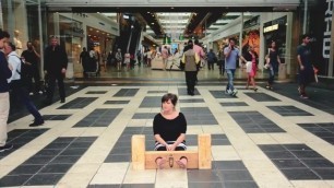 Public Shaming Stocks Mall - performance art