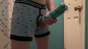 Fucking a Homemade Pocket Pussy in my Favorite Boxers