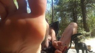 Hippie Chick with Big Natural Soles POV