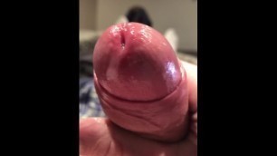 Oiled Cock Cums Hard After Oozing Pre-Cum