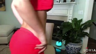 Eva Lovia Foot Fetish In Red Sexy Nipples