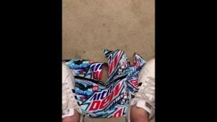 My adidas shoes crushing a soda box!!!