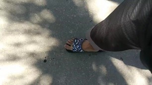 Feet fetish walking dirty