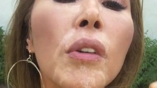 Kianna Dior Ok So I Just Took One Of Those Monster Cumshot Shots To The Face And I'm Freaking Dripping In Cumshot Watch Me Eat A