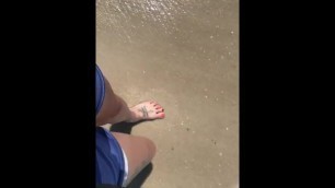 amateur wife toes in the sand slow m
