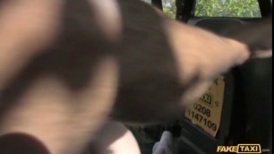 FakeTaxi Natural small tits and tight pussy my cock in her mouth