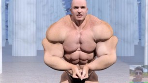 Mat grows huge_male muscle morph animation