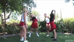 Interracial Cheerleader Orgy