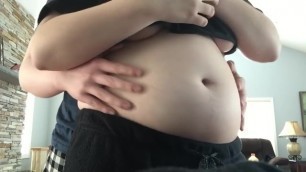 Boyfriend Playing with Her Belly