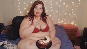 Cake eating, femdom, humiliation, and JOI