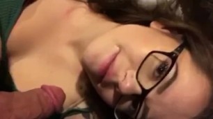 Drunk girlfriend sucking my big cock