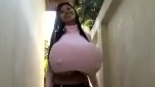 FARANG DINGDONG Beauty Asian Giant Boobs In Pink