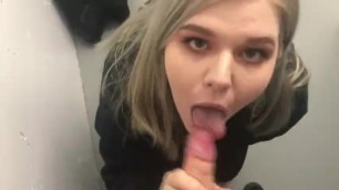 Sultry chubby girl sucks me off in an apartment stairwell