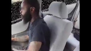 man crying in van cause hes alone