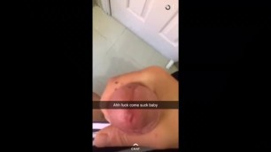 Hunky Aussie boy with big cut dick wanking on snapchat