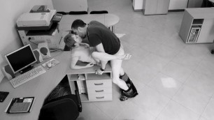 Office sex: employees hot fuck got caught on security office camera