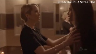 Anna Camp & Megalyn Echikunwoke Lesbian Kiss On ScandalPlanet.Com