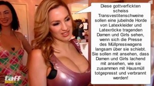 Sexy Latexkleid Frau Scheiss Transvestitenschweine Totpressen & Verbrennen