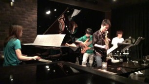 Japanese gay sax boy plays jazz