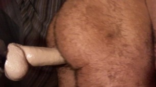 GIANT 16 INCH DILDO UP MY ASS