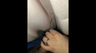 Tired wife handjob surprise foot sole