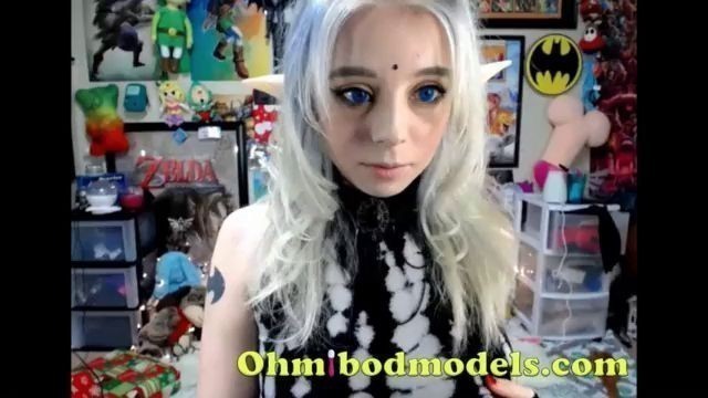 Petite Busty Lovely Elf Cosplayer Teases on Cam