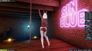 3DXCHAT | Talon the Ice Bunny Queen Sinclub striptease part 5 | FUTA |