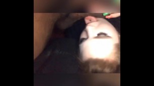 White girl getting face fucked by black cock
