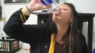 Sexy Water Bottle Chugging