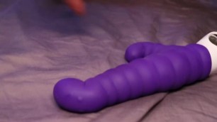 Young TIGHT HOLE rides ANAL DILDO