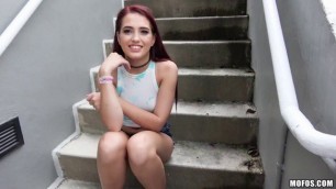 Roadside Interview Leads to Sex Pretty Redhead Brooke Haze Public Pickups