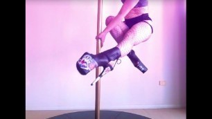 fishnet booty pole dancer promotes hentai stickers